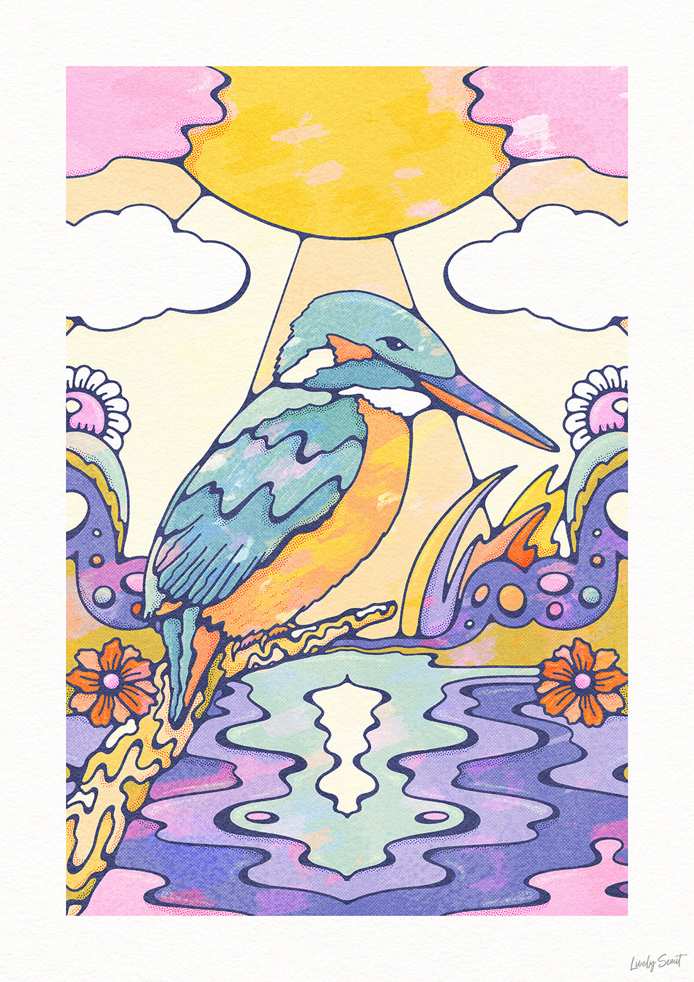 Australian wildlife bird series living room poster